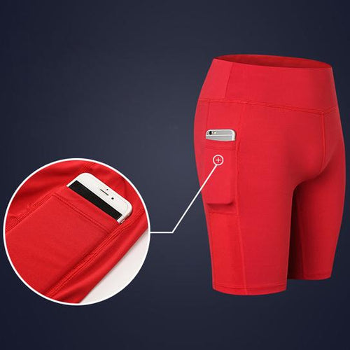 Load image into Gallery viewer, All Seasons Yoga Shorts Stretchable With Phone Pocket - buyzen
