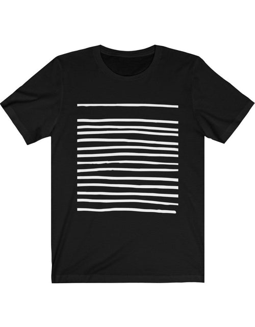 Load image into Gallery viewer, Mens T-Shirt with Lines in Black - buyzen
