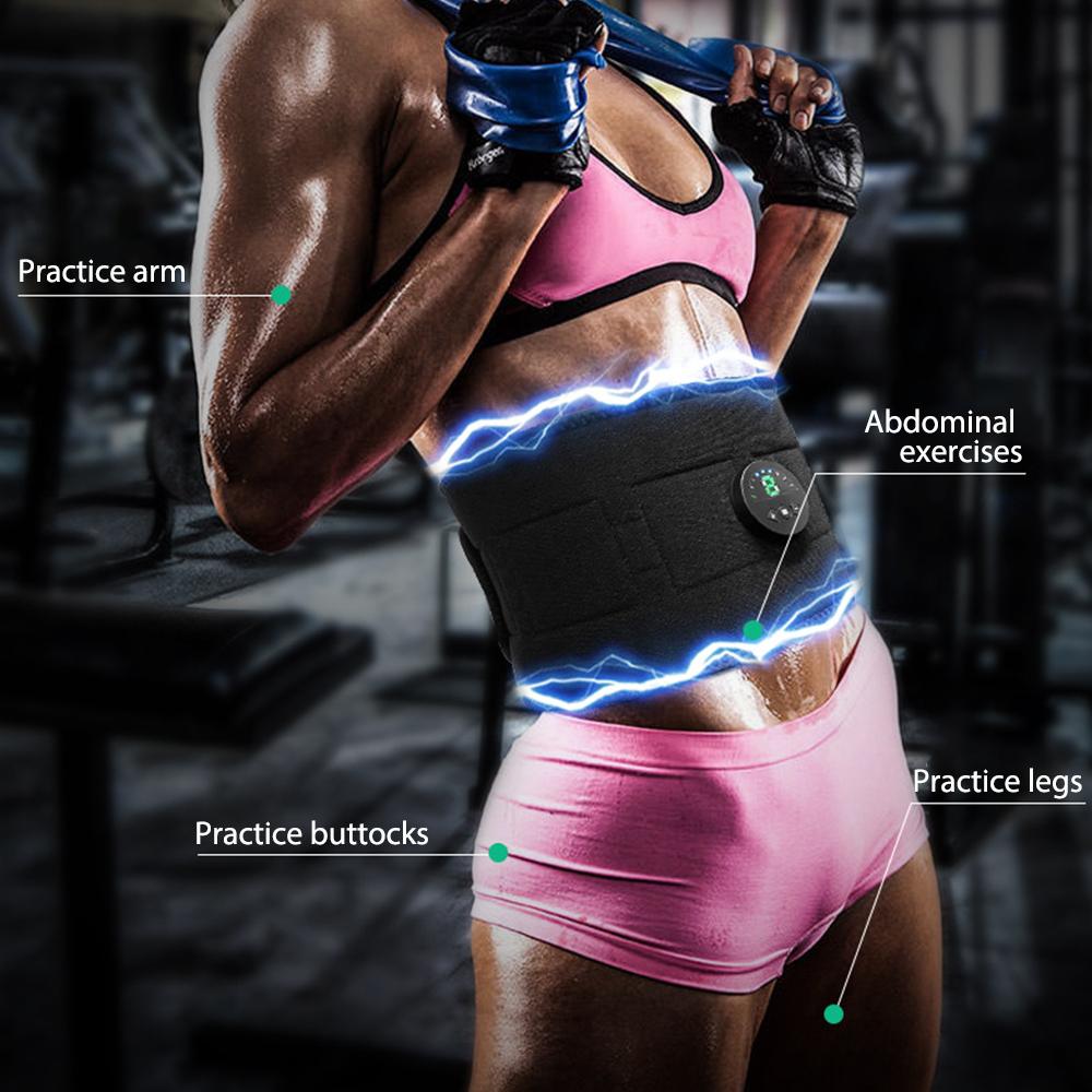 Smart EMS Fitness Vibration Belt Abdominal Trainer Muscle Slimming - buyzen