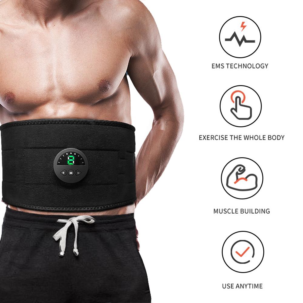 Smart EMS Fitness Vibration Belt Abdominal Trainer Muscle Slimming - buyzen