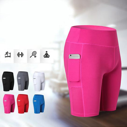 Load image into Gallery viewer, All Seasons Yoga Shorts Stretchable With Phone Pocket - buyzen
