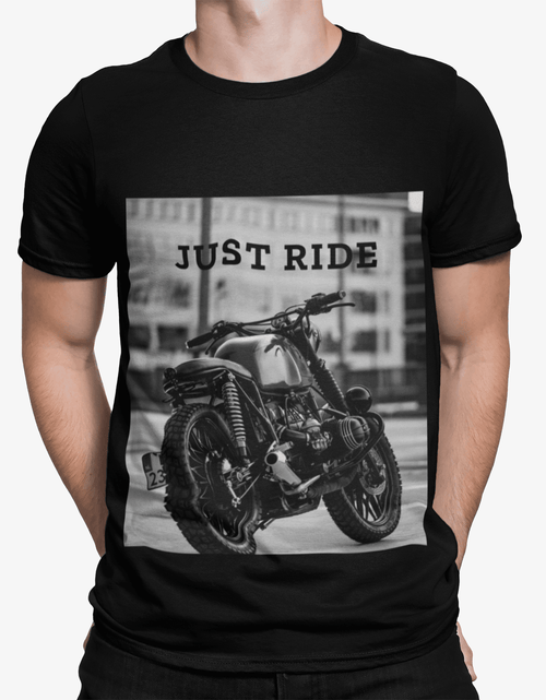 Load image into Gallery viewer, Motorcycle Just Ride Heavy Cotton T-Shirt - buyzen
