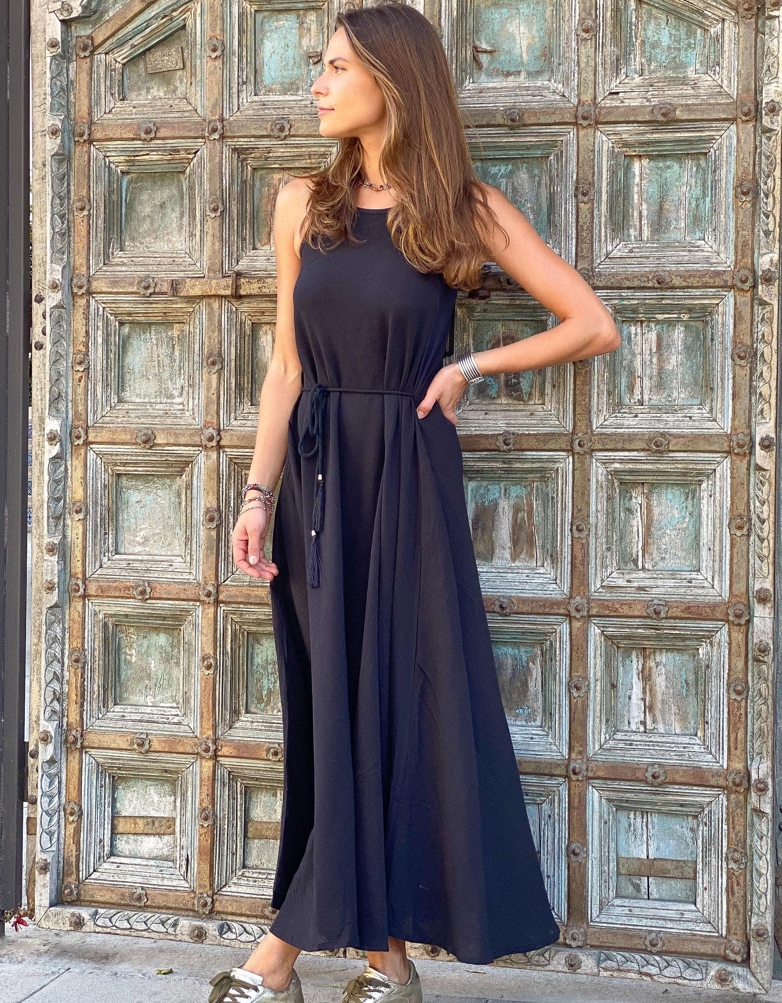 CALLIE MAXI DRESS - BLACK - buyzen