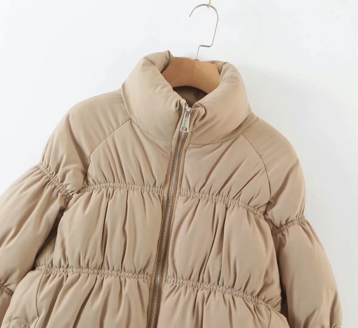 Women Parkas Solid Standard Collar Zipper Jacket Winter - buyzen