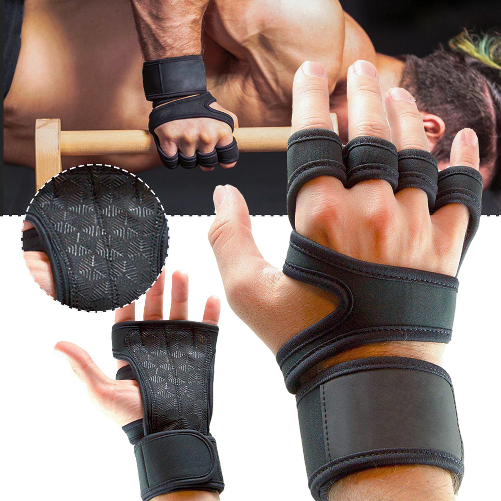 New 1 Pair Weight Lifting Training Gloves Women Men Fitness Sports - buyzen