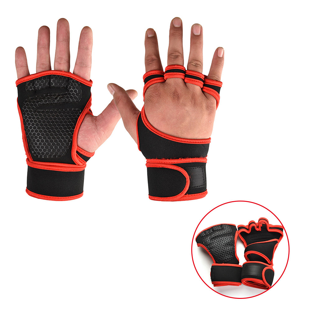 New 1 Pair Weight Lifting Training Gloves Women Men Fitness Sports - buyzen