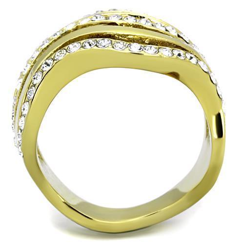 Women Stainless Steel Synthetic Crystal Rings - buyzen