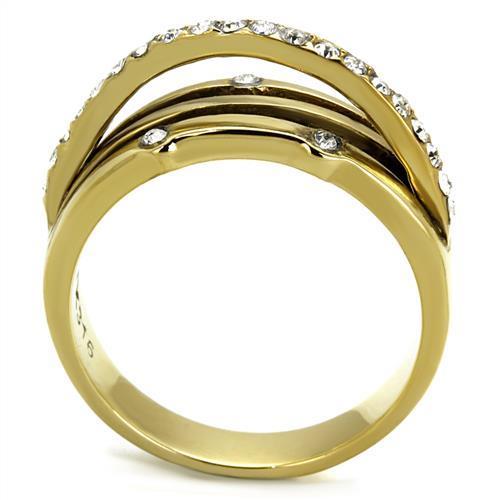 Load image into Gallery viewer, TK2611 - IP Gold(Ion Plating) Stainless Steel Ring with Top Grade - buyzen
