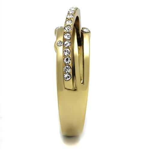 Load image into Gallery viewer, TK2611 - IP Gold(Ion Plating) Stainless Steel Ring with Top Grade - buyzen
