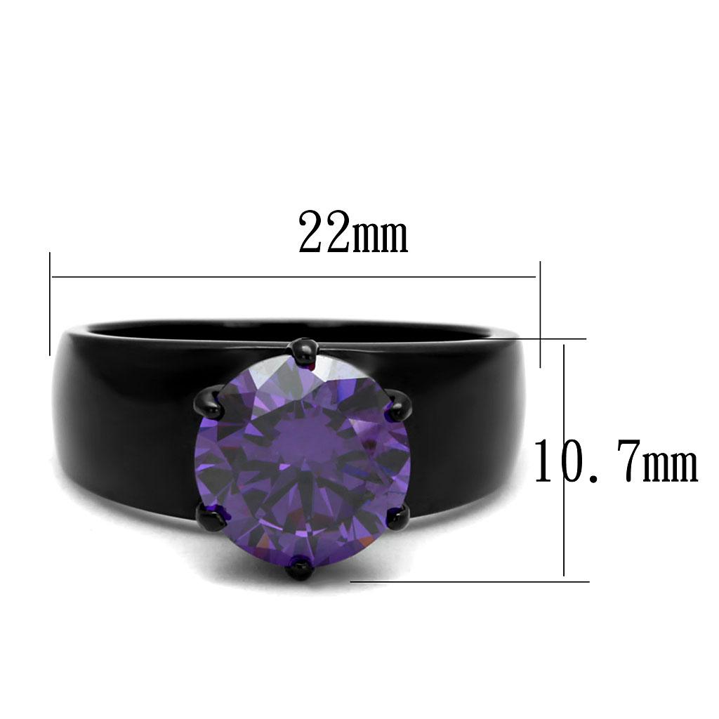 Women Stainless Steel Cubic Zirconia Rings TK2999 - buyzen