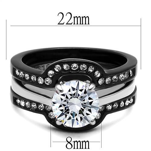 Load image into Gallery viewer, Women Stainless Steel Cubic Zirconia Rings TK3214 - buyzen
