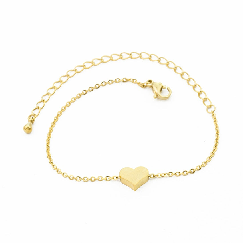 Tiny Heart Bracelet For Women Stainless Steel - buyzen