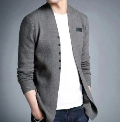 Load image into Gallery viewer, Mens Slim Fit Cardigan with Button Design - buyzen
