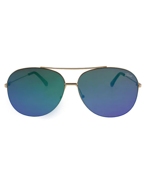 Load image into Gallery viewer, Jase New York Justice Sunglasses in Gold - buyzen
