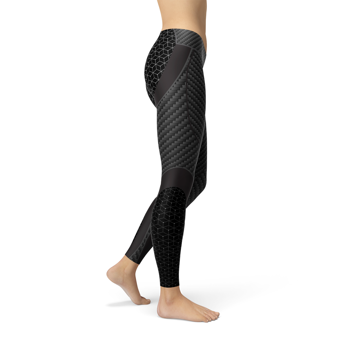 Womens Carbon Fiber Sports Leggings - buyzen