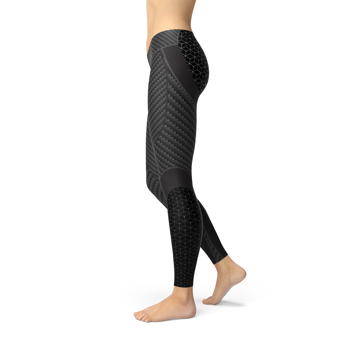 Womens Carbon Fiber Sports Leggings - buyzen