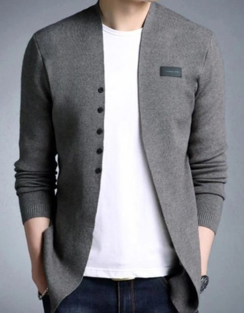 Load image into Gallery viewer, Mens Slim Fit Cardigan with Button Design - buyzen
