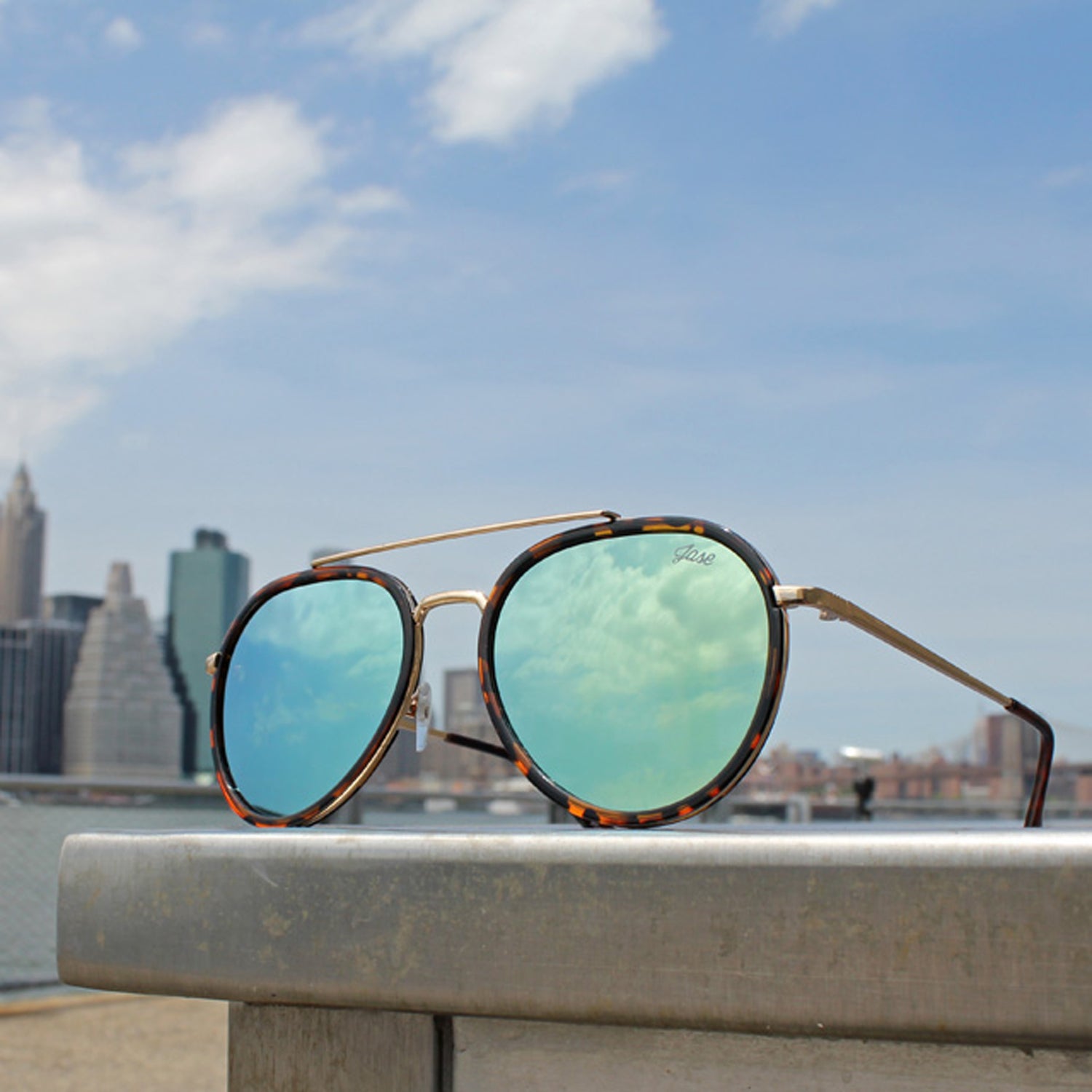 Jase New York Stark Sunglasses in Havana - buyzen