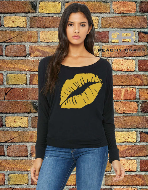 Load image into Gallery viewer, Women Off The Shoulder Lips Shirt - buyzen
