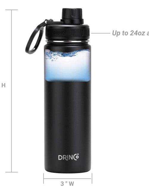 Load image into Gallery viewer, DRINCO® 22oz Stainless Steel Sport Water Bottle - Black - buyzen
