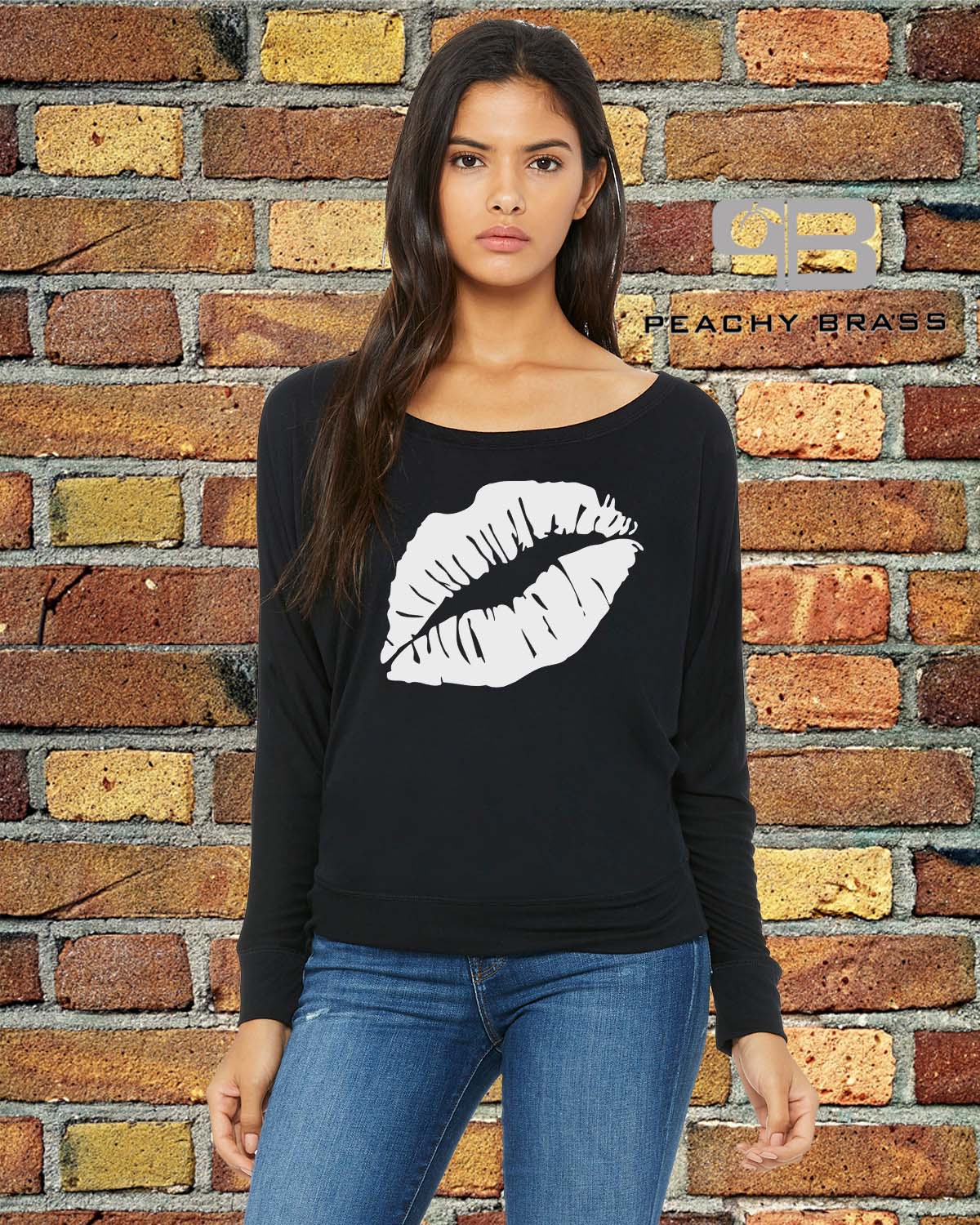 Women Off The Shoulder Lips Shirt - buyzen