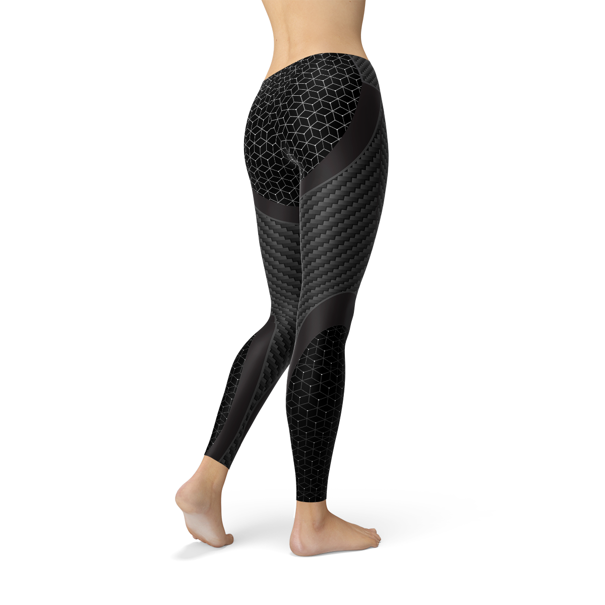 Womens Carbon Fiber Sports Leggings - buyzen