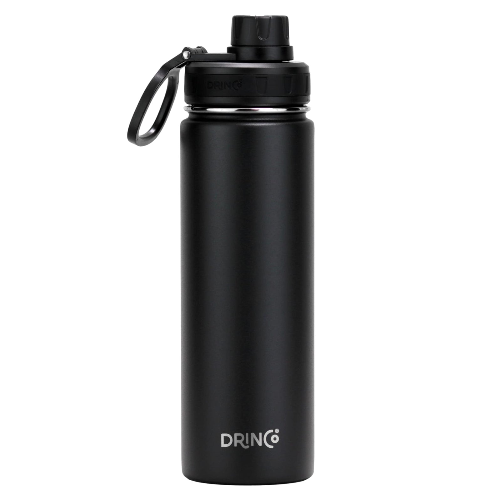 DRINCO® 22oz Stainless Steel Sport Water Bottle - Black - buyzen