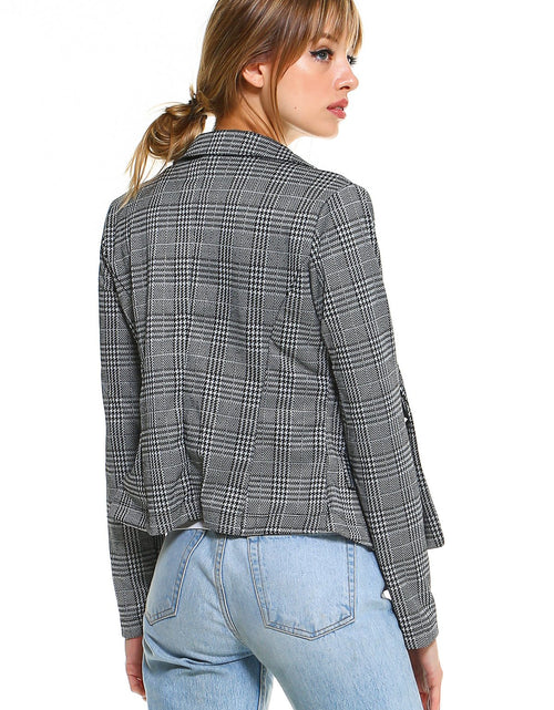 Load image into Gallery viewer, Point Plaid Blazer - buyzen
