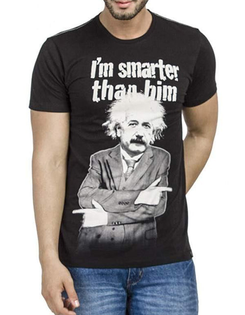 Load image into Gallery viewer, Einstein I&#39;m Smarter Black Half Sleeve Men T-Shirt - buyzen
