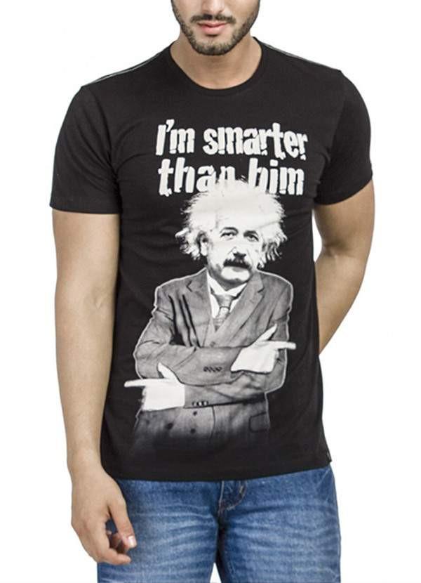 Einstein I'm Smarter Black Half Sleeve Men T-Shirt - buyzen