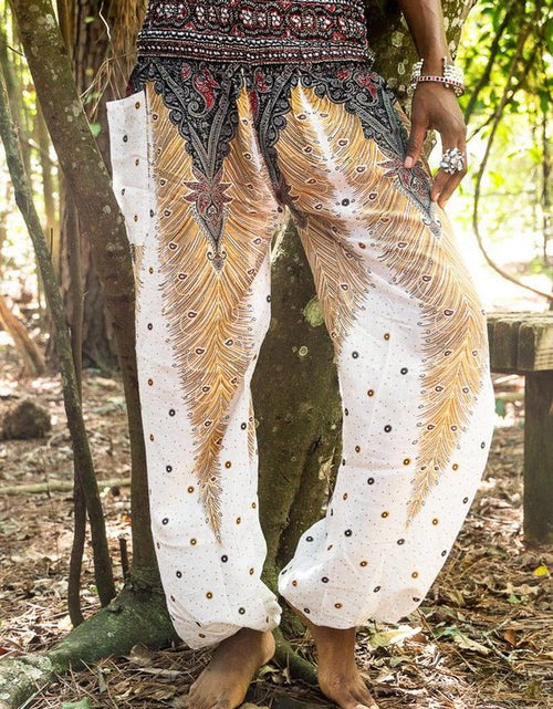 Load image into Gallery viewer, WHITE PEACOCK Women Boho Pants Hippie Pants Yoga - buyzen
