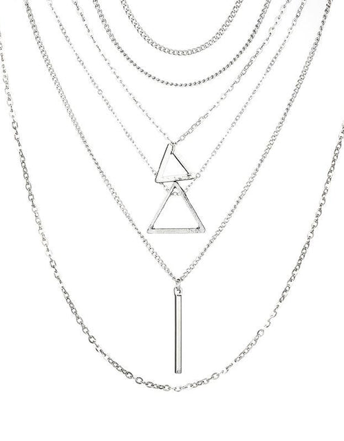 Load image into Gallery viewer, Double Triangle Multilayer Necklace - buyzen
