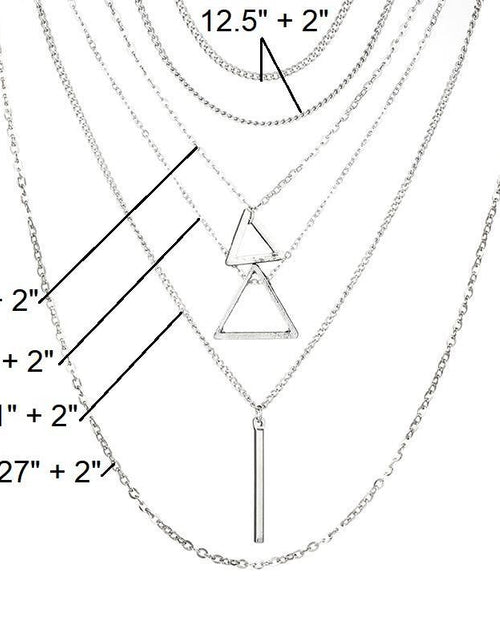 Load image into Gallery viewer, Double Triangle Multilayer Necklace - buyzen
