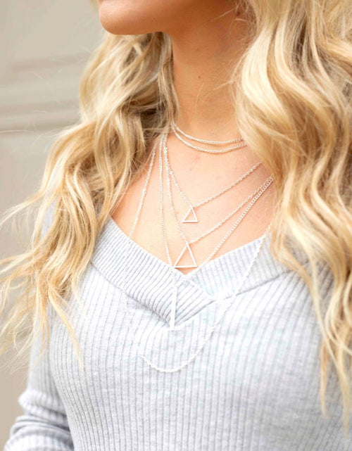 Load image into Gallery viewer, Double Triangle Multilayer Necklace - buyzen
