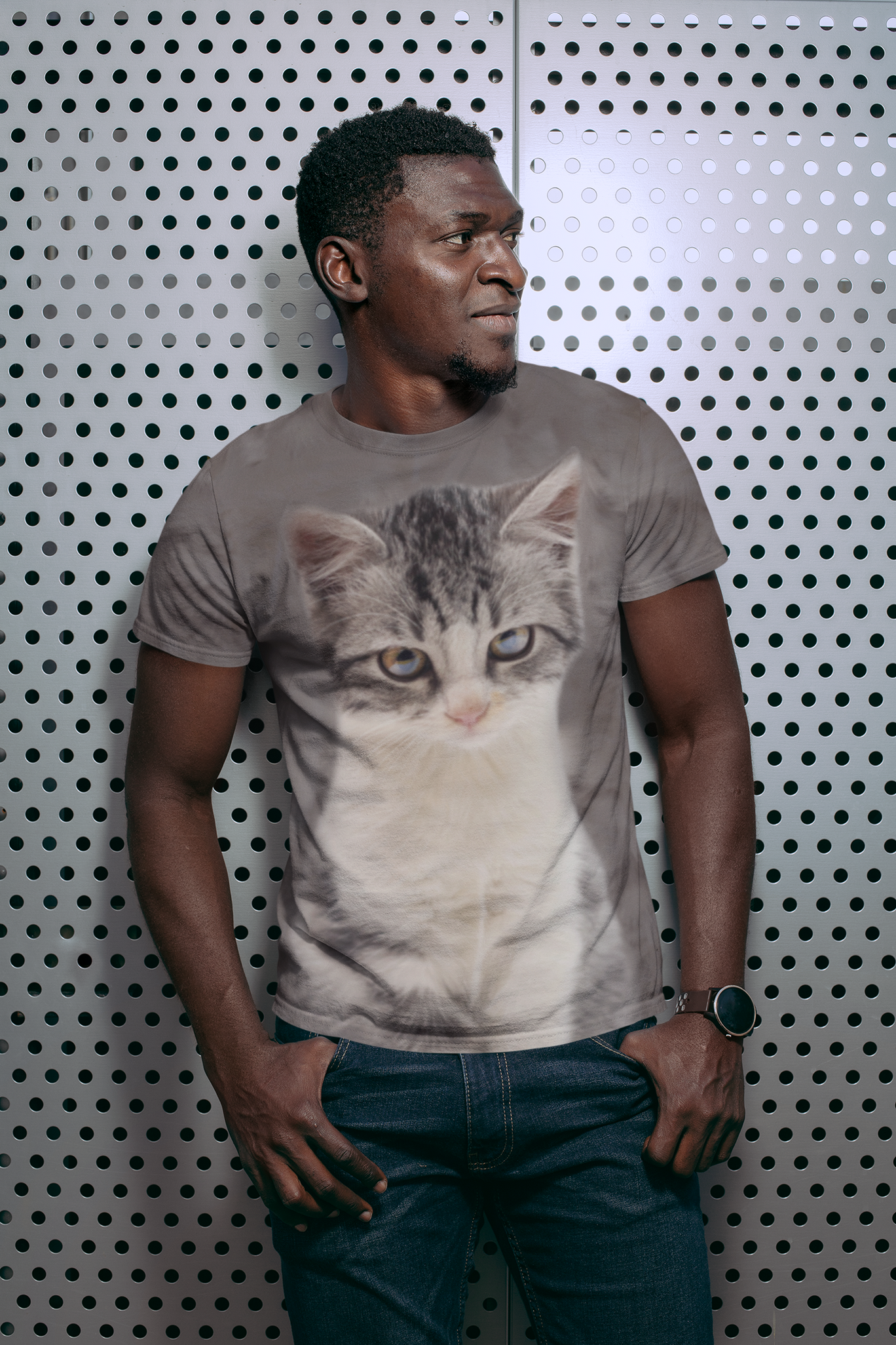 Men's Calico Cat T-shirt - buyzen