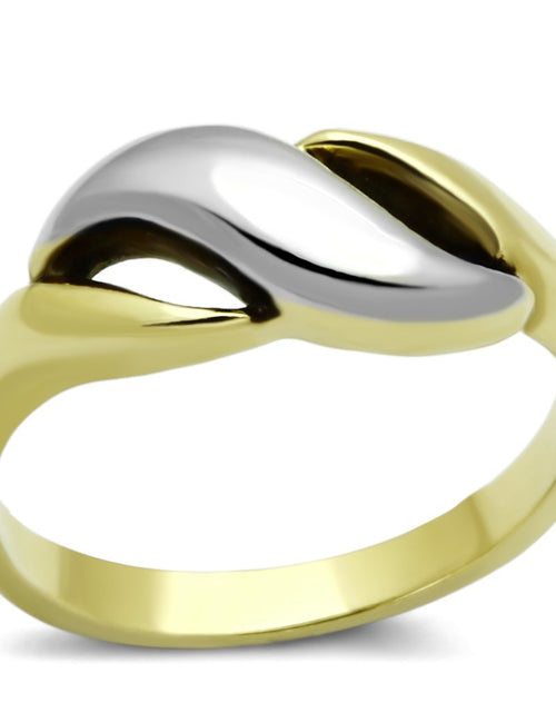 Load image into Gallery viewer, TK1089 - Two-Tone IP Gold (Ion Plating) Stainless Steel Ring with No - buyzen
