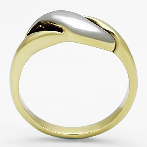 Load image into Gallery viewer, TK1089 - Two-Tone IP Gold (Ion Plating) Stainless Steel Ring with No - buyzen
