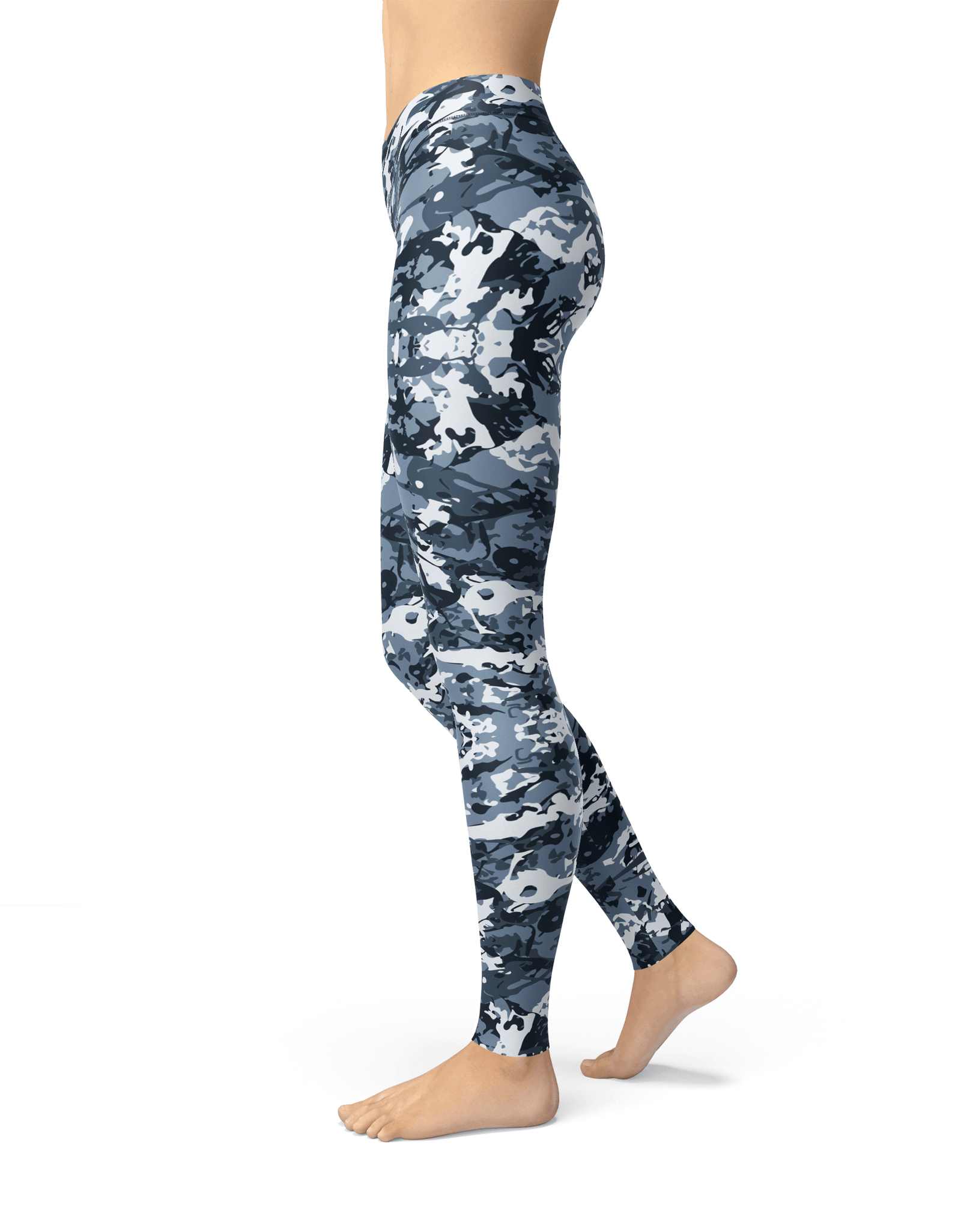 Jean Navy Camo Leggings - buyzen